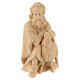 Shepherd on his knees with sheep, statue of Swiss pinewood for 12 cm Mountain Nativity Scene s1
