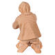 Berger à genoux avec pain statue 12 cm pour crèche de montagne pin cembro bois naturel s4