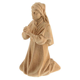 Shepherdess praying on her knees, wooden statue for 10 cm Mountain Nativity Scene