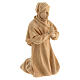 Shepherdess praying on her knees, wooden statue for 10 cm Mountain Nativity Scene s3