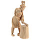 Lumberjack with chopping block, wooden statue for 10 cm Mountain Nativity Scene s4
