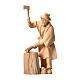 Boscaiolo con ceppo presepe Montano Cirmolo legno 12 cm s1