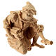 Pastore inginocchiato con legna presepe Montano Cirmolo legno 12 cm s1