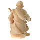 Nativity shepherd sitting with stick in Mountain Pine wood 12 cm s4