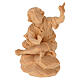 Bambino seduto al falò presepe Montano Cirmolo legno 12 cm s1