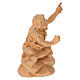 Bambino seduto al falò presepe Montano Cirmolo legno 12 cm s3