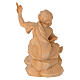 Bambino seduto al falò presepe Montano Cirmolo legno 12 cm s4