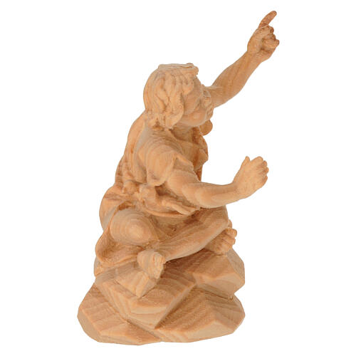 Child sitting at a bonfire in Mountain pine wood nativity 12 cm 3