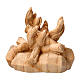 Fuoco falò presepe Montano Cirmolo legno 12 cm s1