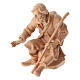 Pastori al falò gruppo 4 pz presepe Montano Cirmolo legno 10 cm s4