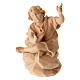 Shepherds by the fire, set of 4, Swiss pinewood statue of 12 cm for Mountain Nativity Scene s6