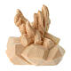 Pastori al falò gruppo 4 pz presepe Montano Cirmolo legno 12 cm s8