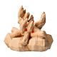 Bonfire with light for Mountain Nativity Scene of 10 cm, Swiss pinewood s1