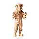 Child looking beyond an obstacle for 12 cm Mountain Nativity Scene, natural Swiss pinewood s1