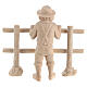 Niño que mira con cerca 2 piezas belén Montano Cembro madera natural 12 cm s6