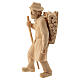 Pastor que tira con leña belén Montano Cembro madera natural 12 cm s2