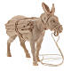 Esel mit Holz beladen, für 12 cm Grödner Krippe, Linie Montano Cirmolo, aus Naturholz s2