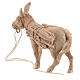 Esel mit Holz beladen, für 12 cm Grödner Krippe, Linie Montano Cirmolo, aus Naturholz s4
