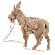 Âne avec bois pin des Alpes 12 cm crèche de montagne s4