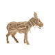 Ziehender Hirte und Esel mit Holz beladen, 2 Teile, für 12 cm Grödner Krippe, Linie Montano Cirmolo, aus Naturholz s5