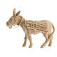 Pastor com lenha puxando um burro para presépio de montanha com figuras de 12 cm madeira natural pinheiro cembro s3