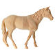 Cavallo in piedi presepe Montano Cirmolo legno naturale 12 cm s1