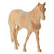 Cavallo in piedi presepe Montano Cirmolo legno naturale 12 cm s2