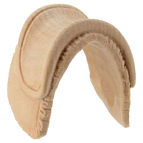Horse's saddle, natural Swiss pinewood, 10 cm Mountain Nativity Scene 3