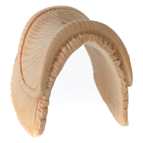 Sella per cavallo in piedi presepe Montano Cirmolo legno naturale 12 cm 2