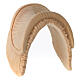 Sella per cavallo in piedi presepe Montano Cirmolo legno naturale 12 cm s2