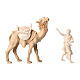 Nativity standing camel in Mountain Pine in natural wood 10 cm  s1