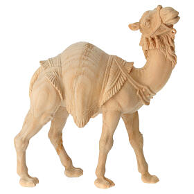Camello de pie belén Montano Cembro madera natural 12 cm