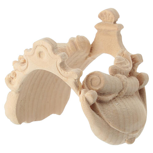 Saddle for camel for 12 cm Mountain Nativity Scene, natural Swiss pinewood 3