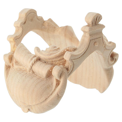 Selle pour chameau pour crèche de montagne 12 cm en pin des Alpes naturel 1