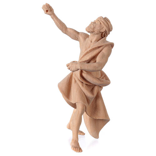 Chamelier debout crèche de montagne en pin des Alpes naturel 10 cm 1