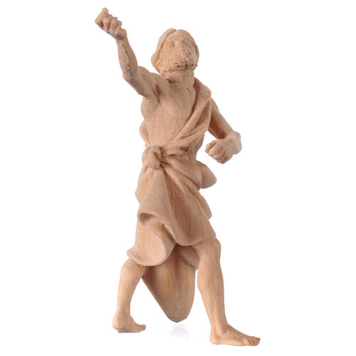 Chamelier debout crèche de montagne en pin des Alpes naturel 10 cm 3