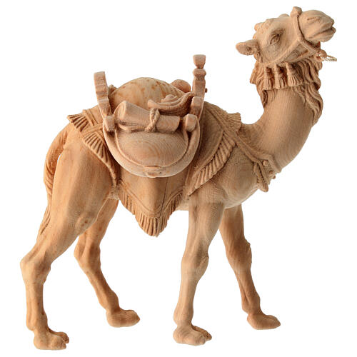 Camel driver with camel for 12 cm Mountain Nativity Scene of natural Swiss pinewood, set of 3 4