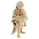 Child carrying lamb for 12 cm Mountain Nativity Scene of natural Swiss pinewood s1