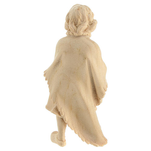 Bambino con agnello presepe Montano Cirmolo legno naturale 12 cm 4