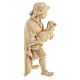 Bambino con agnello presepe Montano Cirmolo legno naturale 12 cm s3