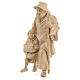 Pastore con bambina Montano Cirmolo legno naturale 12 cm presepe  s2