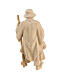 Pastore con bambina Montano Cirmolo legno naturale 12 cm presepe  s4