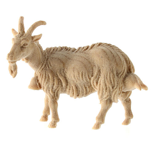 Pasterz doiący kozę do szopki 10 cm, naturalne drewno 4