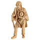 Old farmer with staff, Mountain Nativity Scene, natural Swiss pinewood, 10 cm characters s1
