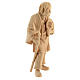 Old farmer with staff, Mountain Nativity Scene, natural Swiss pinewood, 10 cm characters s3