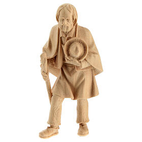Starzec z laską do szopki 10cm, drewno naturalne