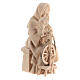 Old lady with spinning wheel, natural Swiss pinewood character for 10 cm Mountain Nativity Scene s3
