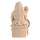 Peasant woman with spinning wheel Mountain Pine natural wood for nativity scene 10 cm s4