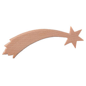 Estrella cometa Montano Cembro para belén madera natural 10 cm