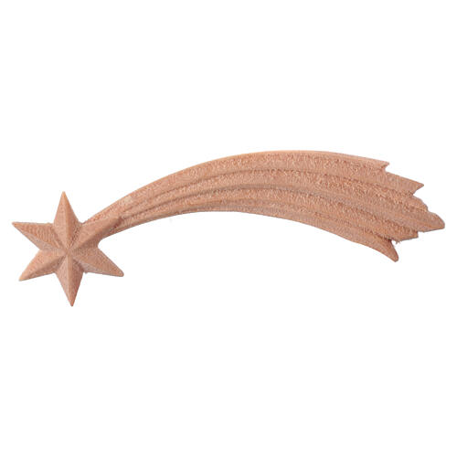 Stella cometa Montano Cirmolo legno naturale presepe 10 cm 1